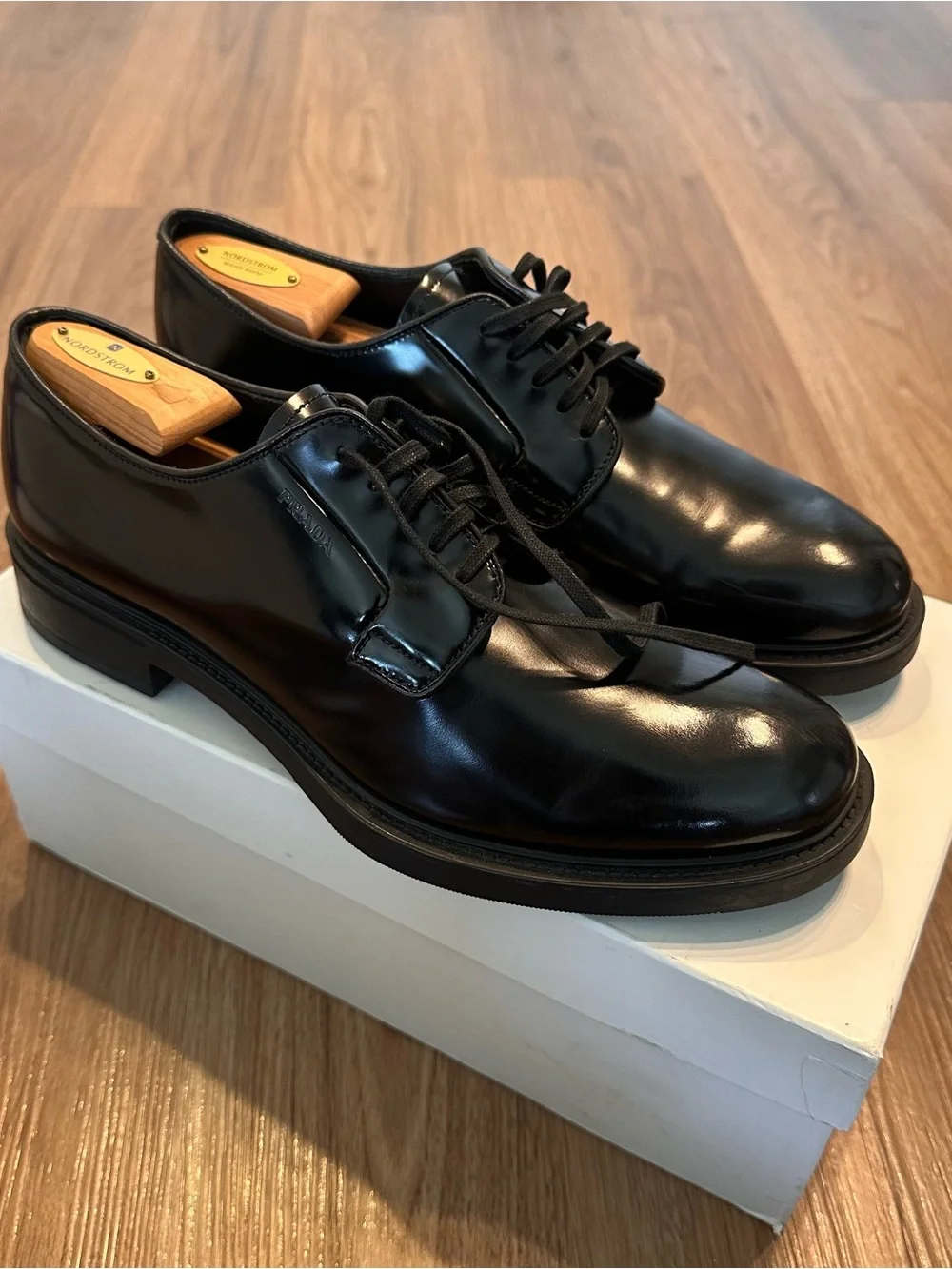Classic Black Leather Derby Shoes - Polished Men's Dress Shoes